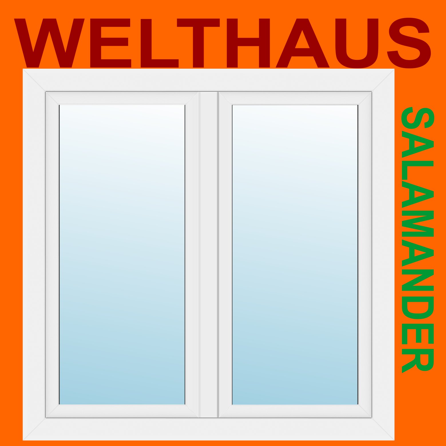 FENSTER 2-flügliges(cod 97) Kunststofffenster Stulpfenster Fenster Weiß