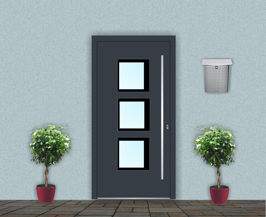 Haustür LA122 WH75 Aluminium mit Kunststoff, Welthaus Türen shop Welthaus Haustüren Aluminium Türen