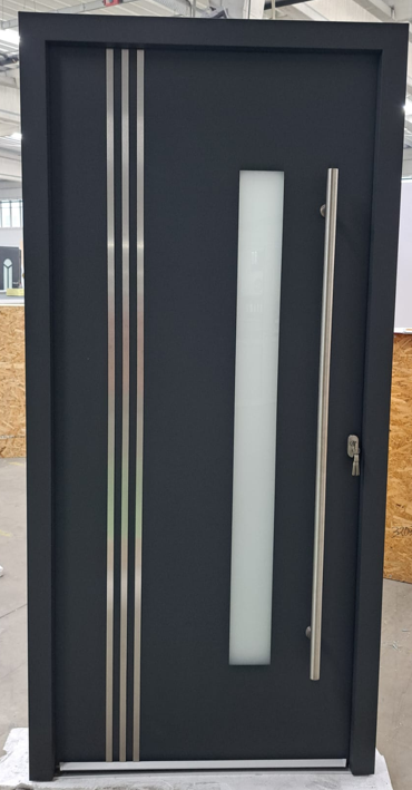 WH 34074 DIN RECHTS 1000x2100mm LA122 Auf Lager WH75  Aluminium mit Kunststoff Haustür