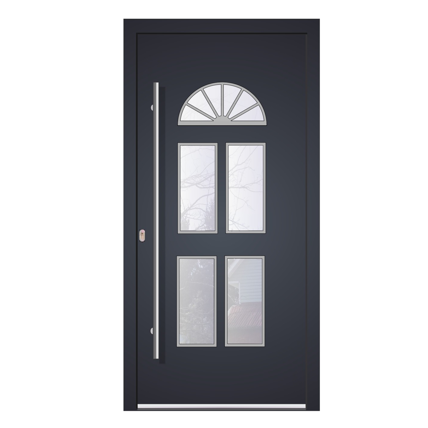 Aluminium mit Kunststoff Haustür KL500  Frankfurt WH75N Keyless GO Welthaus Haustür